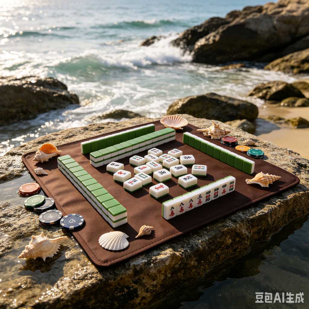 bamboo wood mahjong set